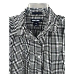 Lands End Womens Long Sleeve Button Shirt No Iron 100% Supima Cotton 12T